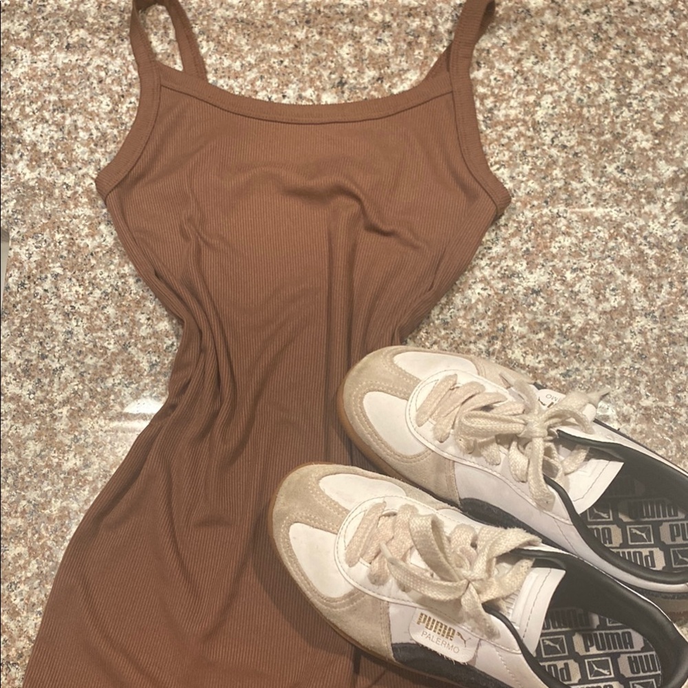 No Boundaries Brown Tank Top